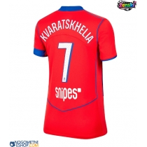 Ženski Nogometni dresi Paris Saint-Germain Khvicha Kvaratskhelia #7 Tretji 2025-26 Kratek Rokav